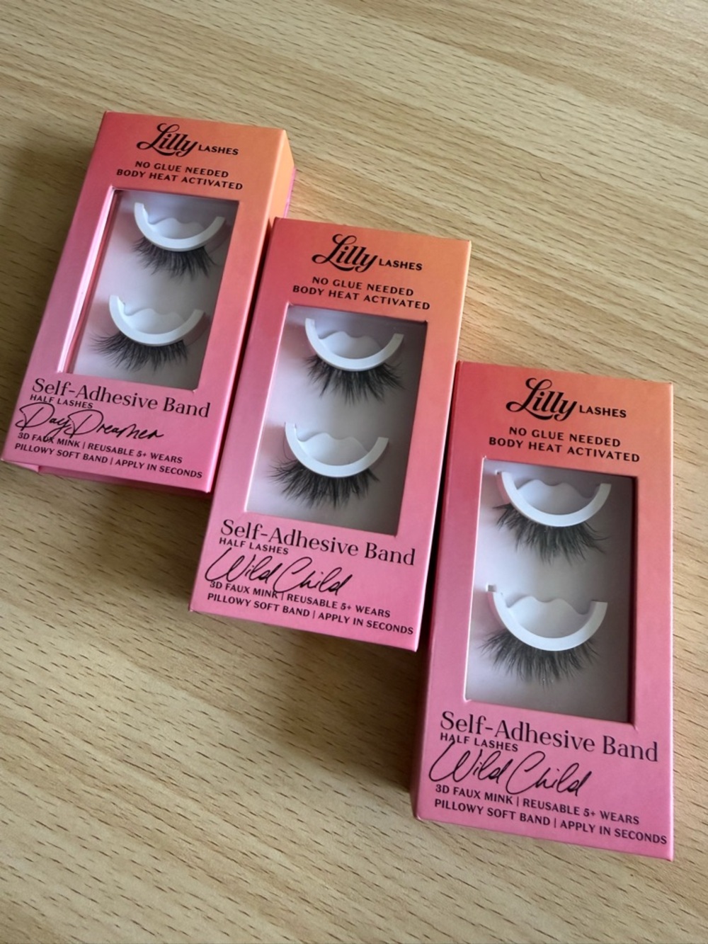 Lilly Lashes Self Adhesive Half Lashes 3 Pairs